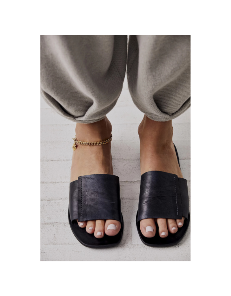 Free People Verona Slide Sandal in Black by Free People