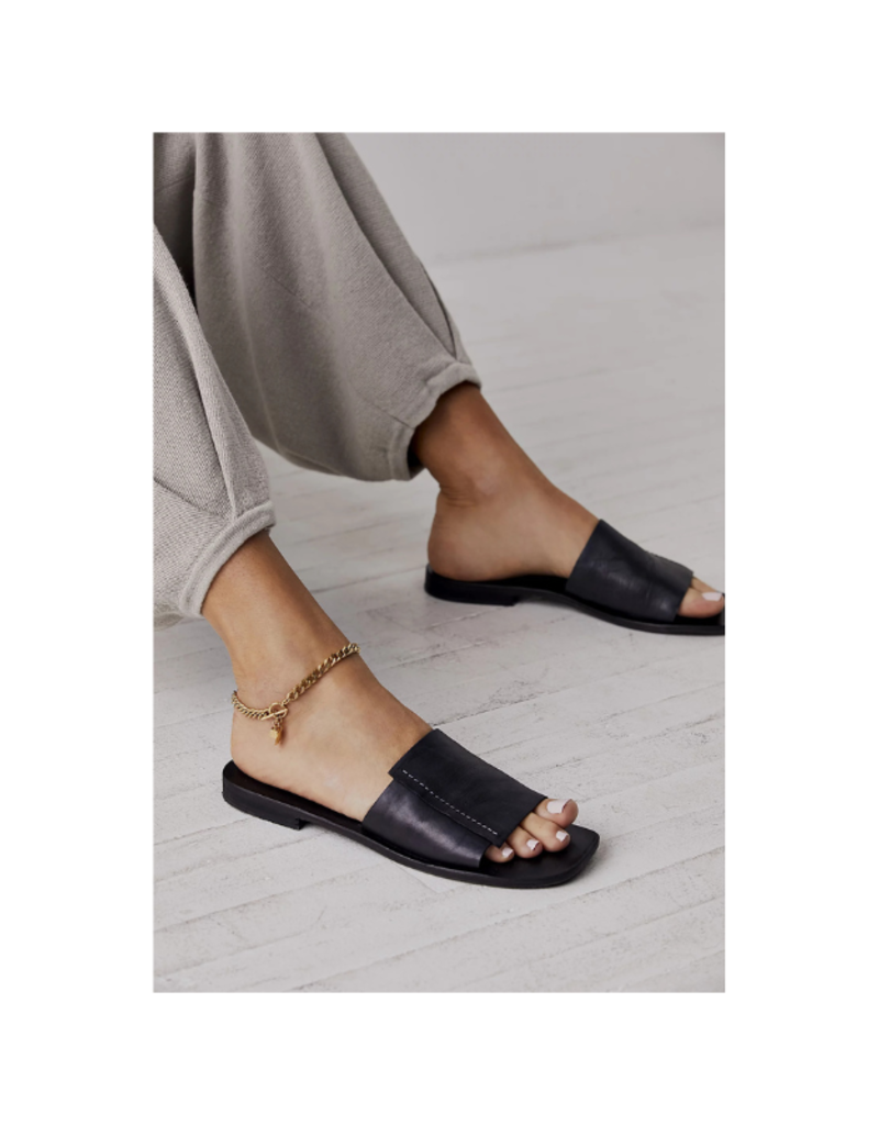 Free People Verona Slide Sandal in Black by Free People