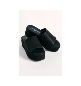 Free People Harbor Flatform Slide in Black by Free People