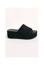 Free People Harbor Flatform Slide in Black by Free People