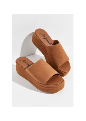 Free People Harbor Flatform Slide in Tan by Free People