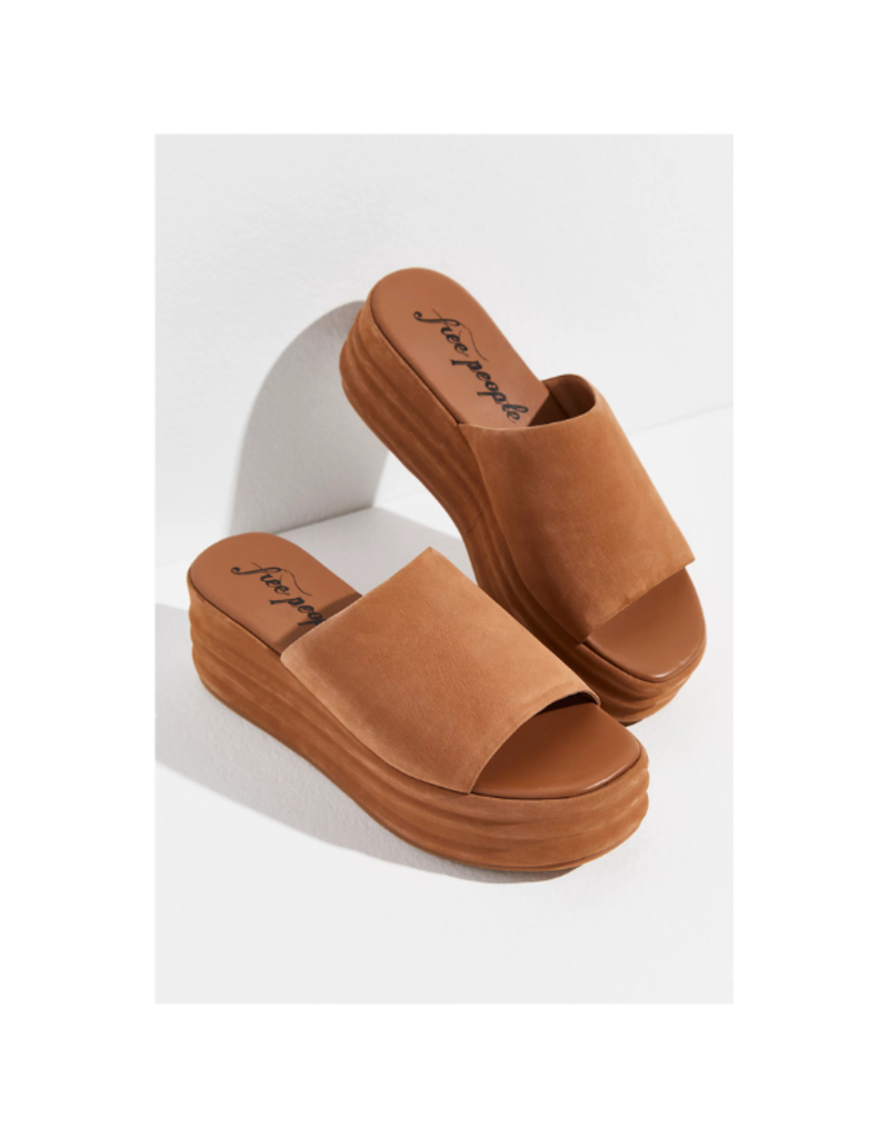 Free People Harbor Flatform Slide in Tan by Free People