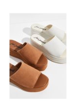 Free People Harbor Flatform Slide in Tan by Free People