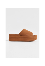 Free People Harbor Flatform Slide in Tan by Free People