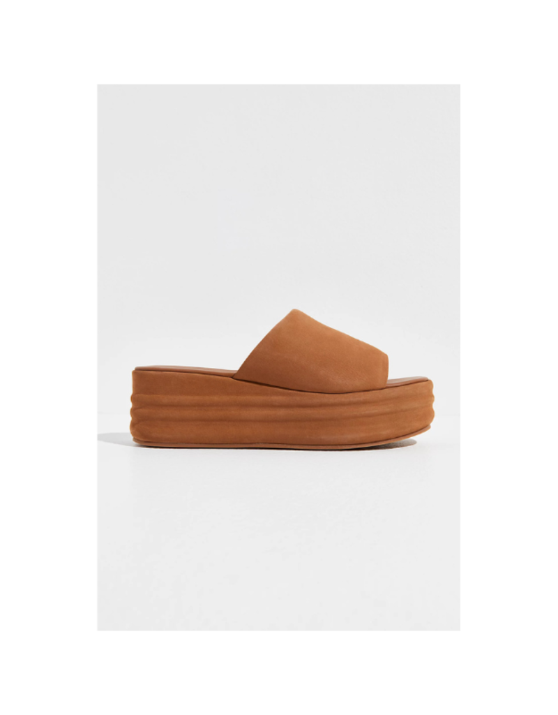 Free People Harbor Flatform Slide in Tan by Free People