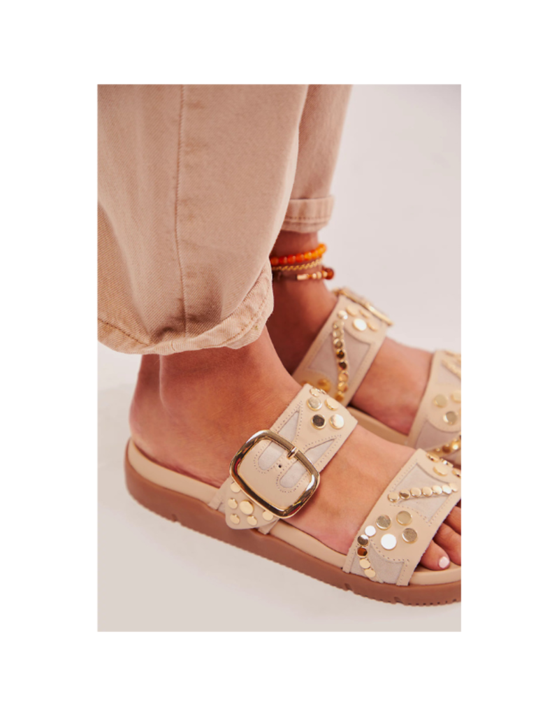 Free People Revelry Studded Sandal in Plaster by Free People