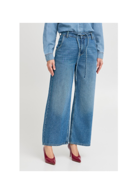 b.young Kim Belt Jeans in Mid Blue by b.young