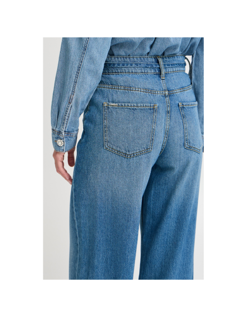 b.young Kim Belt Jeans in Mid Blue by b.young
