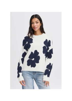b.young Omea Jumper in Marshmallow Mix by b.young