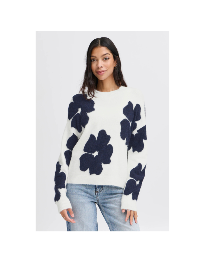 b.young Omea Jumper in Marshmallow Mix by b.young
