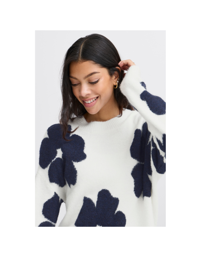 b.young Omea Jumper in Marshmallow Mix by b.young