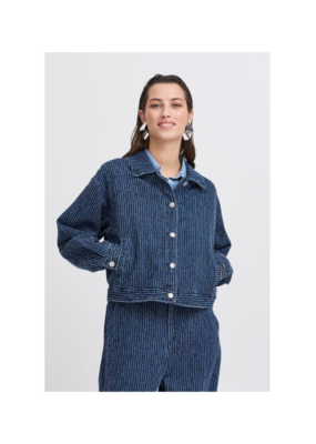 b.young Kanilla Jacket in Mid Blue Denim by b.young