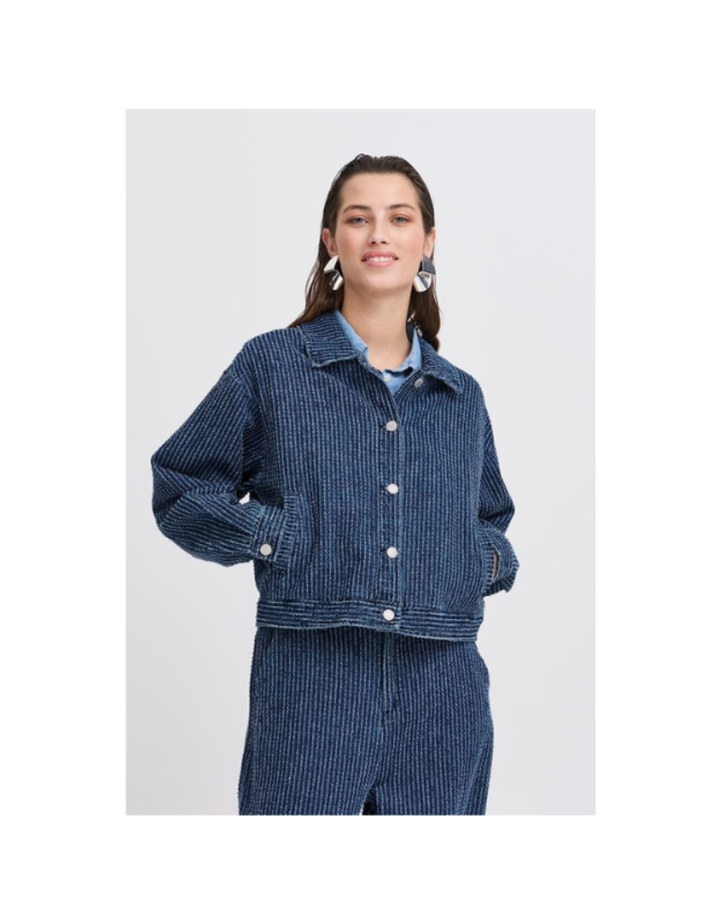 b.young Kanilla Jacket in Mid Blue Denim by b.young