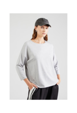 b.young Pamila Mid Sleeve T-Shirt in Light Grey Melange by b.young