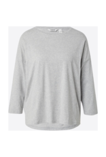 b.young Pamila Mid Sleeve T-Shirt in Light Grey Melange by b.young