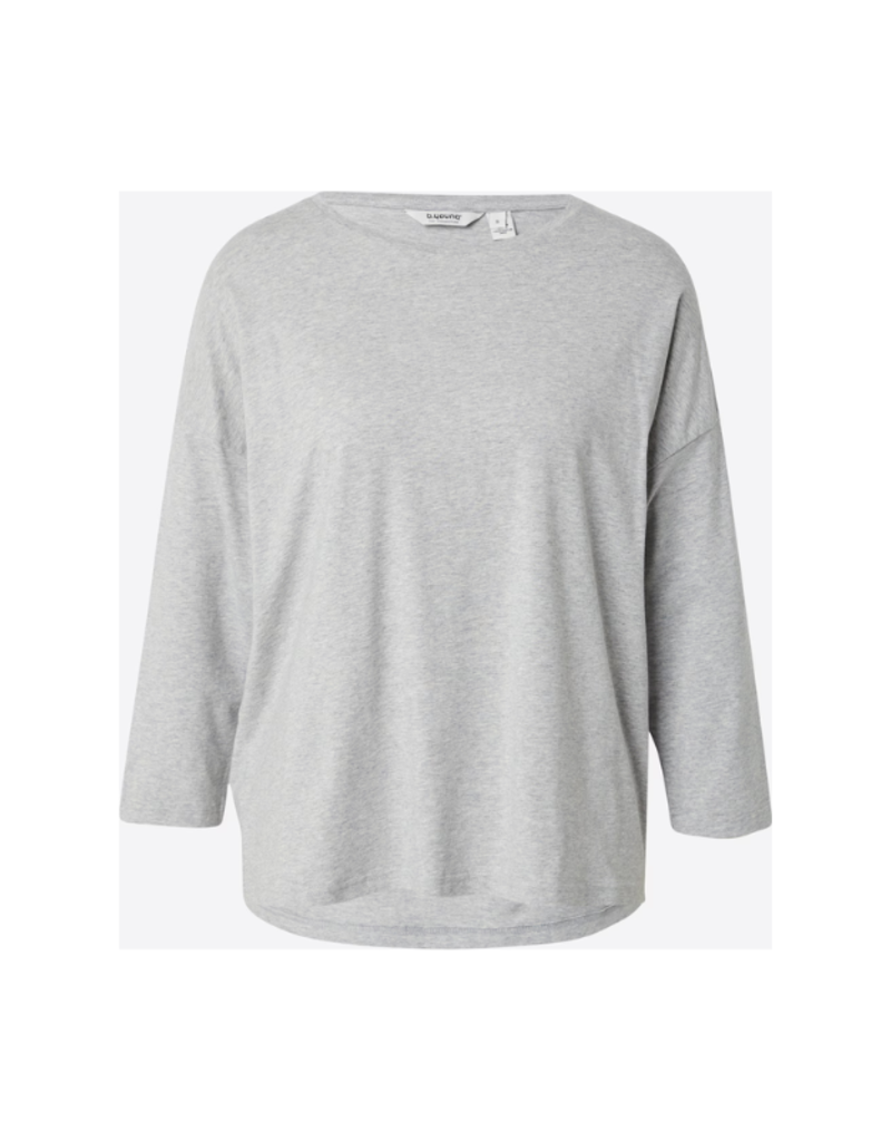 b.young Pamila Mid Sleeve T-Shirt in Light Grey Melange by b.young
