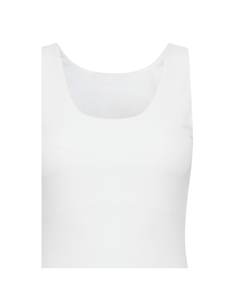 ICHI Gro Singlet Tank in White by ICHI