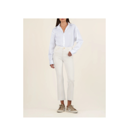 Kut from the Kloth Kelsey High Rise Ankle Raw in Ecru by Kut from the Kloth