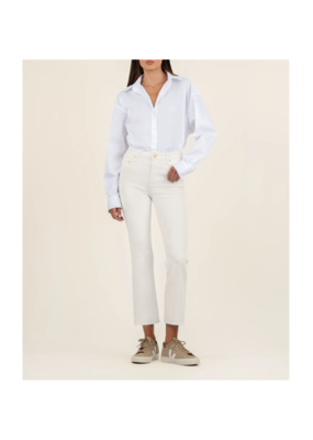 Kut from the Kloth Kelsey High Rise Ankle Raw in Ecru by Kut from the Kloth