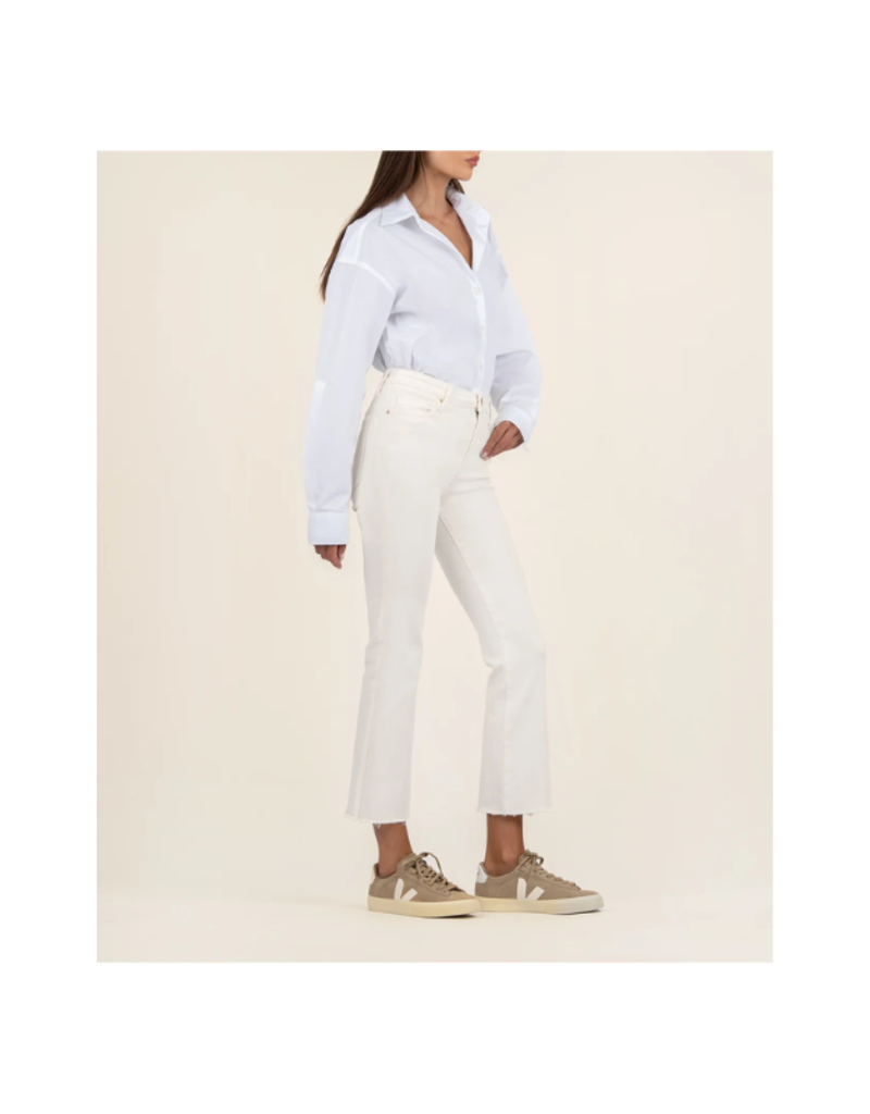Kut from the Kloth Kelsey High Rise Ankle Raw in Ecru by Kut from the Kloth