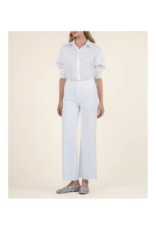 Kut from the Kloth Meg Wide Leg Raw in Optic White by Kut from the Kloth