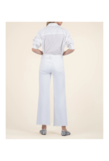Kut from the Kloth Meg Wide Leg Raw in Optic White by Kut from the Kloth