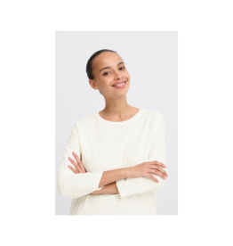 b.young Pamila Mid Sleeve Shirt in Off White by b.young