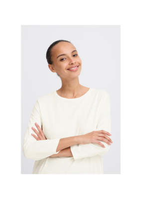 b.young Pamila Mid Sleeve Shirt in Off White by b.young