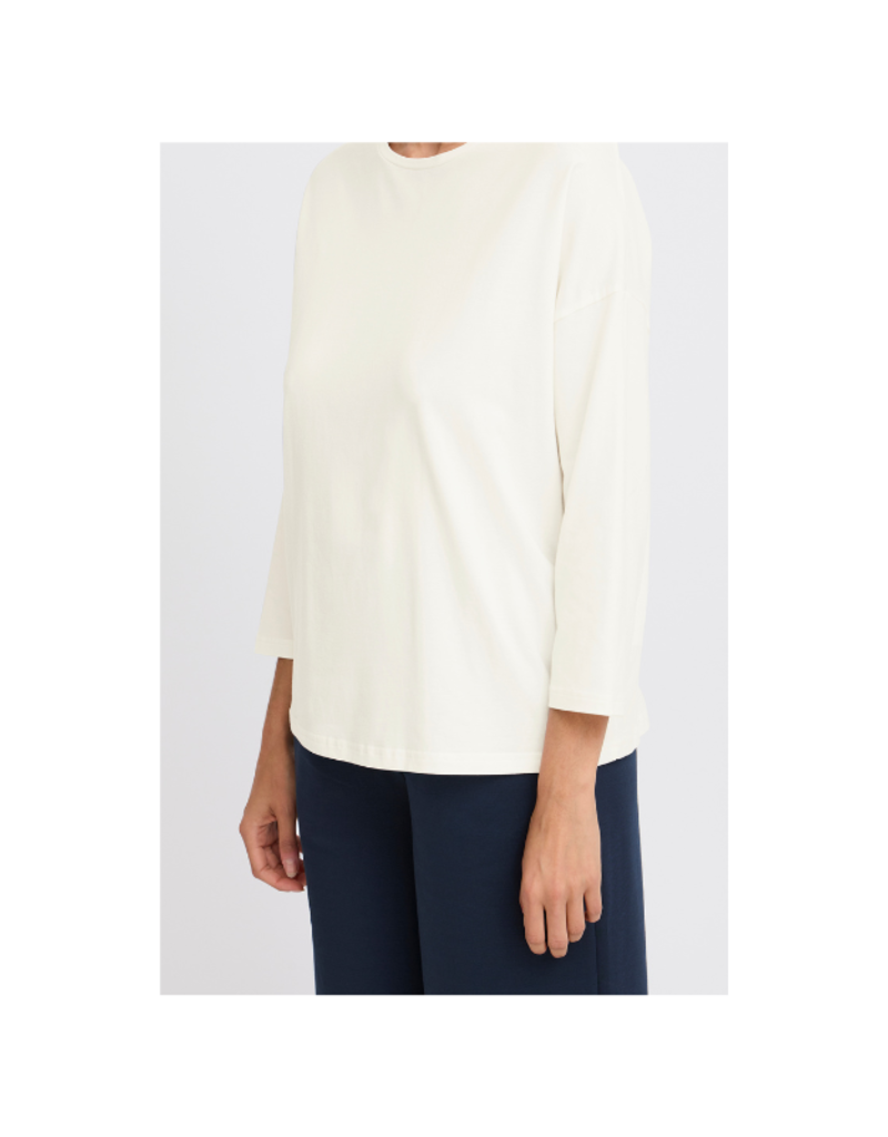 b.young Pamila Mid Sleeve Shirt in Off White by b.young