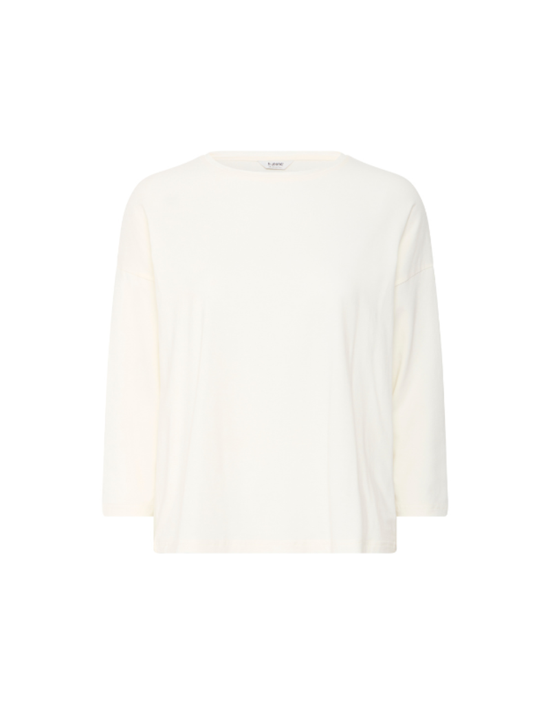 b.young Pamila Mid Sleeve Shirt in Off White by b.young