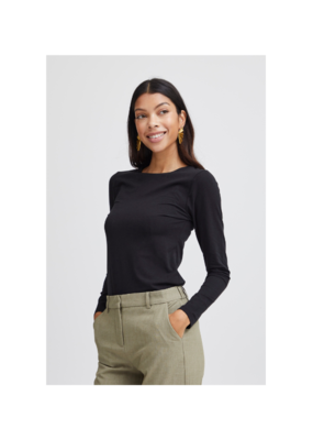 b.young Pamila Longsleeve Shirt in Black by b.young