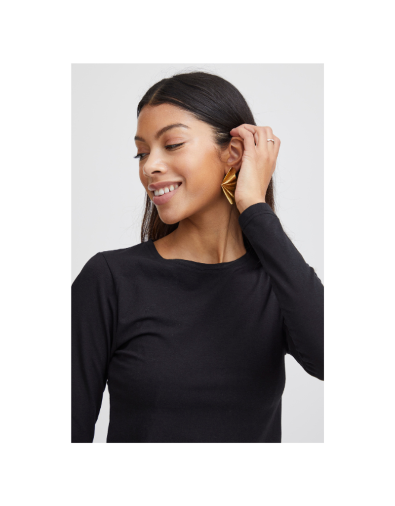 b.young Pamila Longsleeve Shirt in Black by b.young