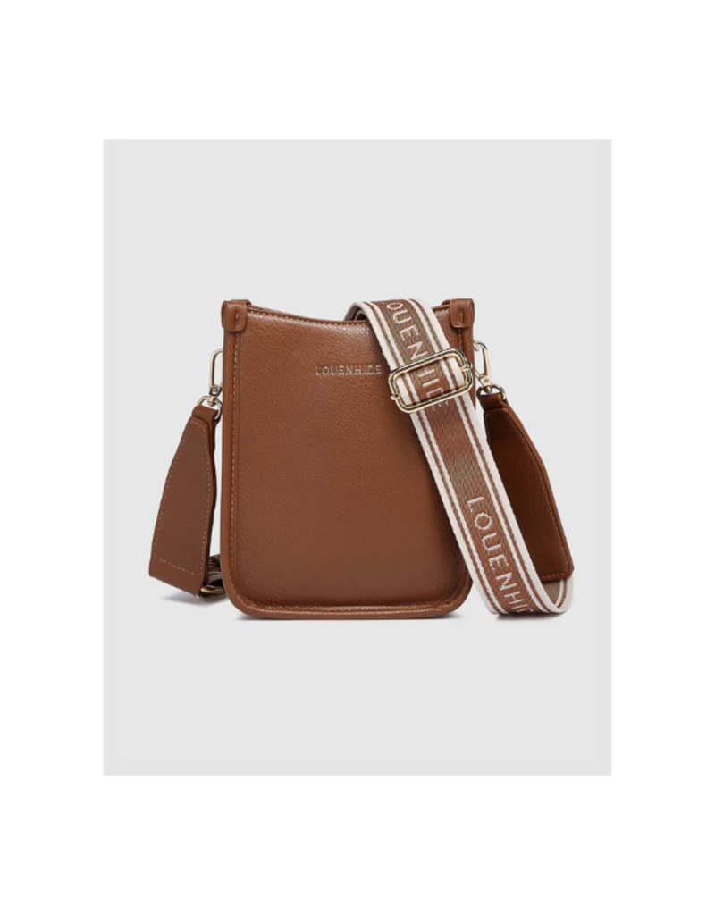 Louenhide Parker Logo Crossbody Bag in Tan by Louenhide