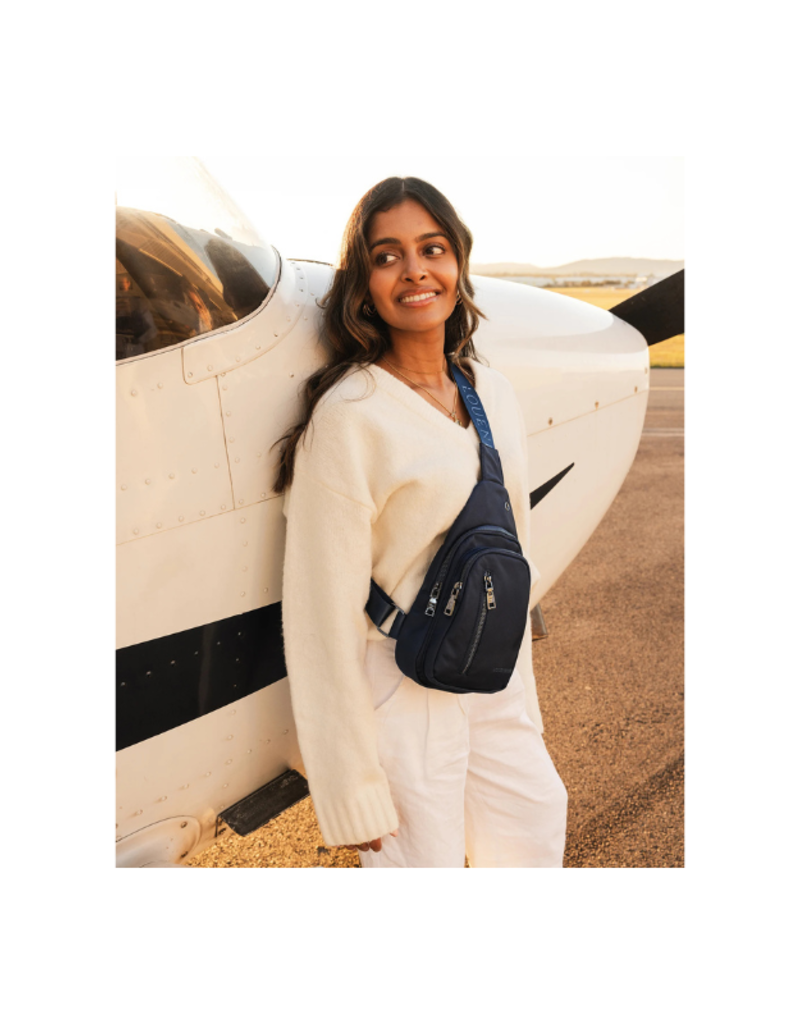 Louenhide Boyd Nylon Sling Bag in Navy by Louenhide