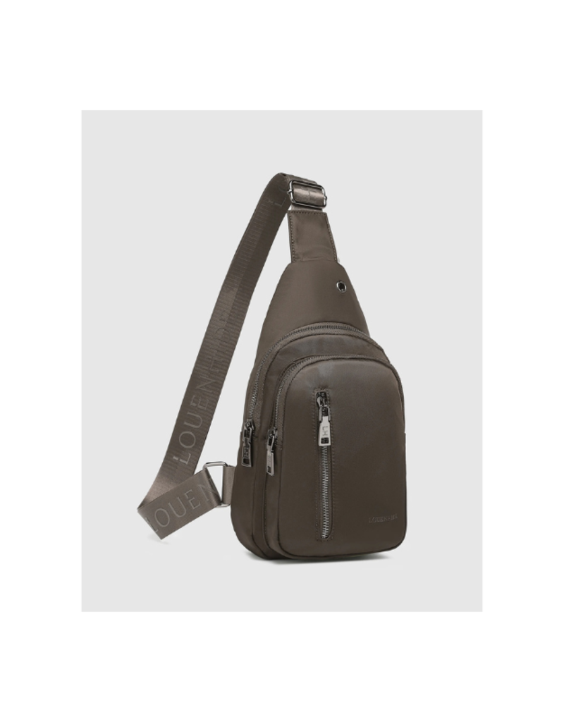 Louenhide Boyd Nylon Sling Bag in Chocolate by Louenhide