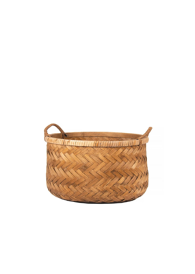 Brown Wicker Baskets with Handles Small
