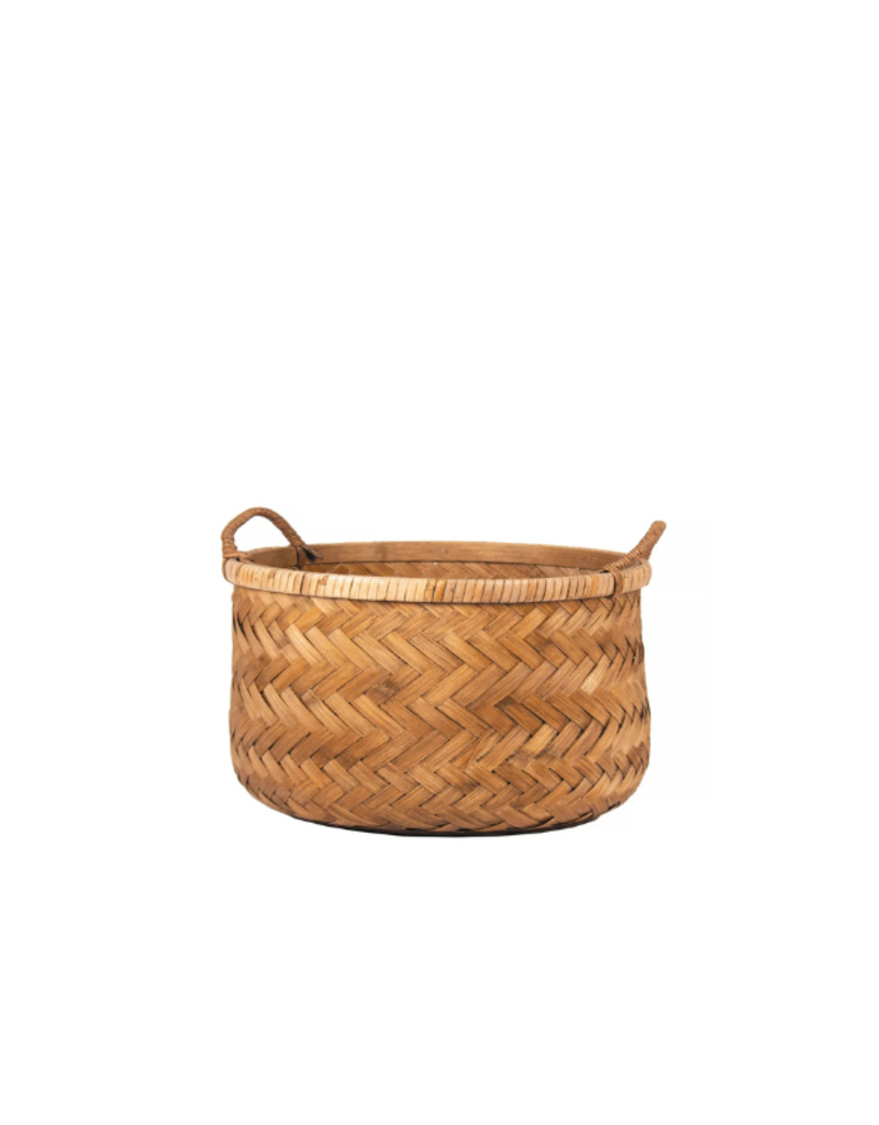 Brown Wicker Baskets with Handles Small