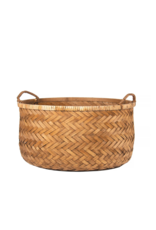 Brown Wicker Baskets with Handles Large