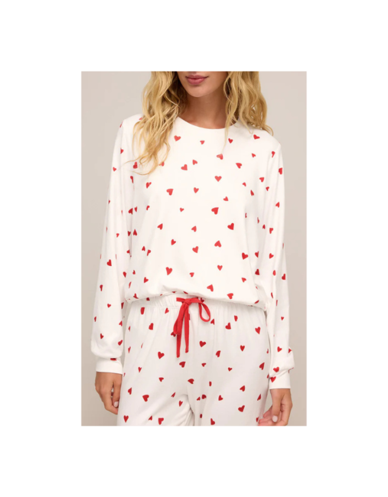 Z Supply Classic Heart Longsleeve in Rendezvous by Z Supply