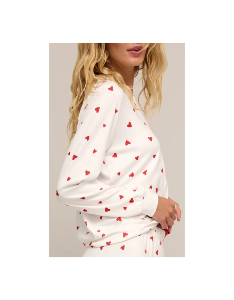 Z Supply Classic Heart Longsleeve in Rendezvous by Z Supply