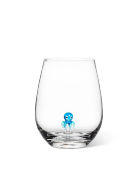 Octopus Icon Stemless Wine Glass 20oz