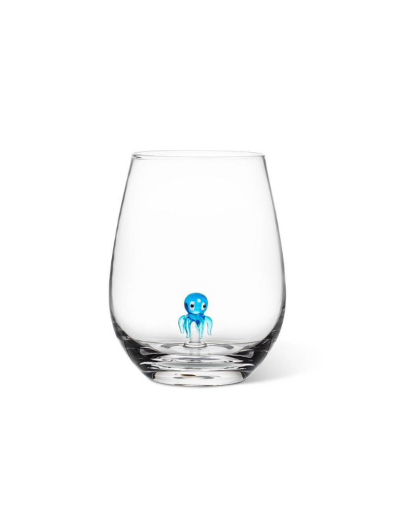 Octopus Icon Stemless Wine Glass 20oz