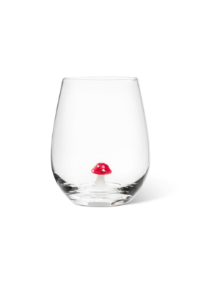 Mushroom Icon Stemless Wine Glass 20oz