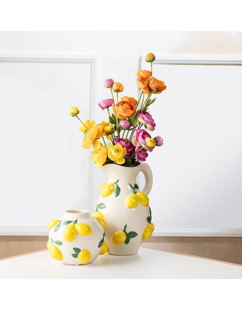 Small Round Lemons Fruity Vase