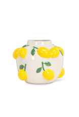 Large Round Lemons Fruity Vase