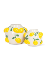 Large Round Lemons Fruity Vase