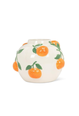 Large Round Oranges Fruity Vase