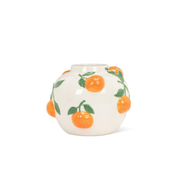 Large Round Oranges Fruity Vase