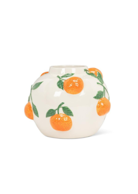 Large Round Oranges Fruity Vase