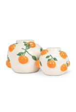 Large Round Oranges Fruity Vase